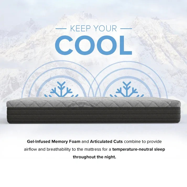 Doms 10 Inch Gel Infused Memory Foam Mattress Cooling Features