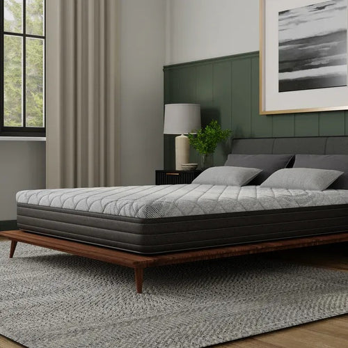 Doms 10 Inch Gel Infused Memory Foam Mattress Corner View In Bedroom
