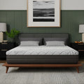 Doms 10 Inch Gel Infused Memory Foam Mattress Front View In Bedroom