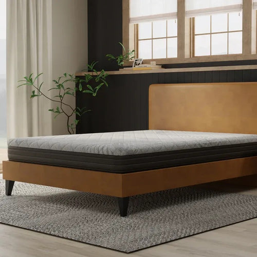Doms 8 Inch Gel Infused Memory Foam Mattress Corner View In Bedroom