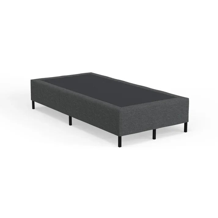 Doms Heavy Duty Metal Platform Bed Frame Angled Corner View On White Background
