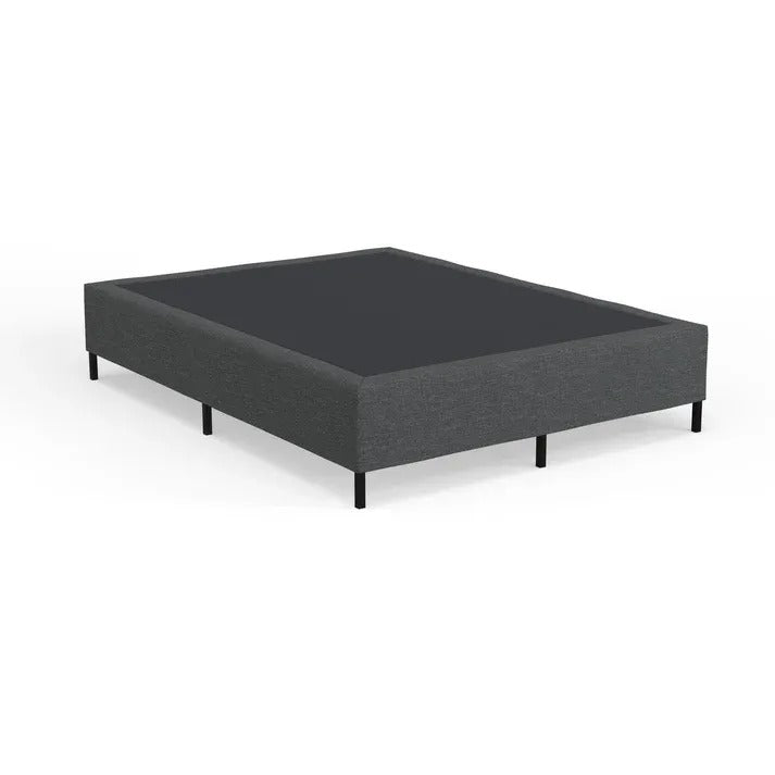 Doms Heavy Duty Metal Platform Bed Frame Corner View On White Background