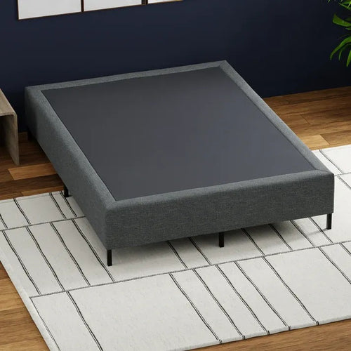 Doms Heavy Duty Metal Platform Bed Frame Overhead Corner View In Bedroom